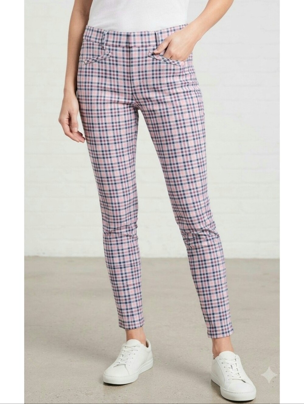 Gap Signature Skinny Ankle Pants Multicolor Plaid Size 0